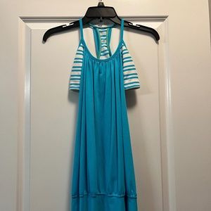 Lululemon Blue Tank Top with attached Sports Bra - Size 4